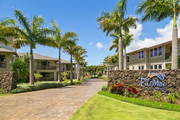 photo of front gate of Kauai condo complex