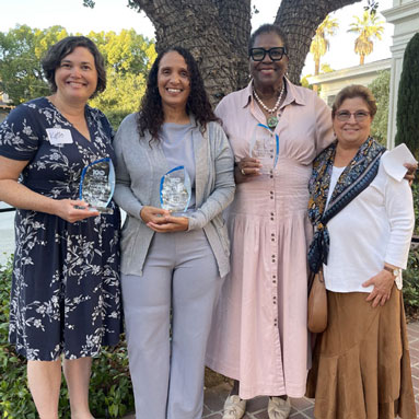 Honorees and presenter Deb Lewis
